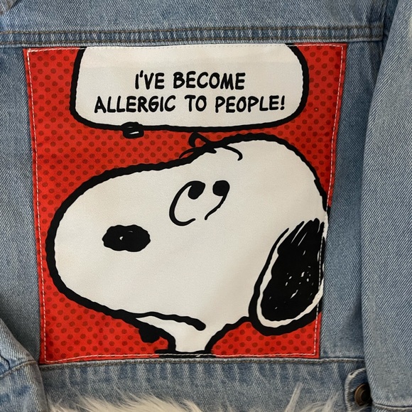 Peanuts Jackets & Coats Copyauthentic Peanut Denim Jacket Used But